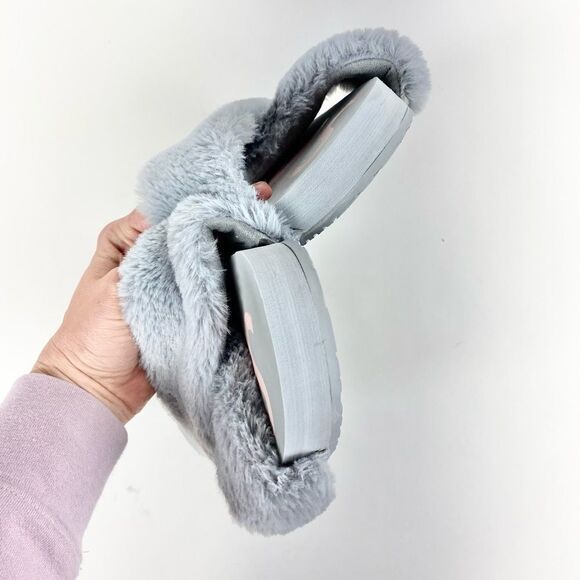 Tom’s Susie EVA grey faux fur sandals 8 - Picture 5 of 6